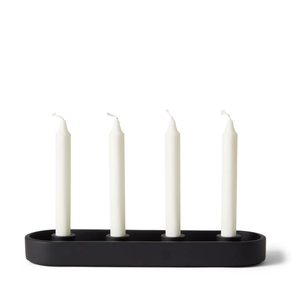 Adventsljusstake Betong Svart