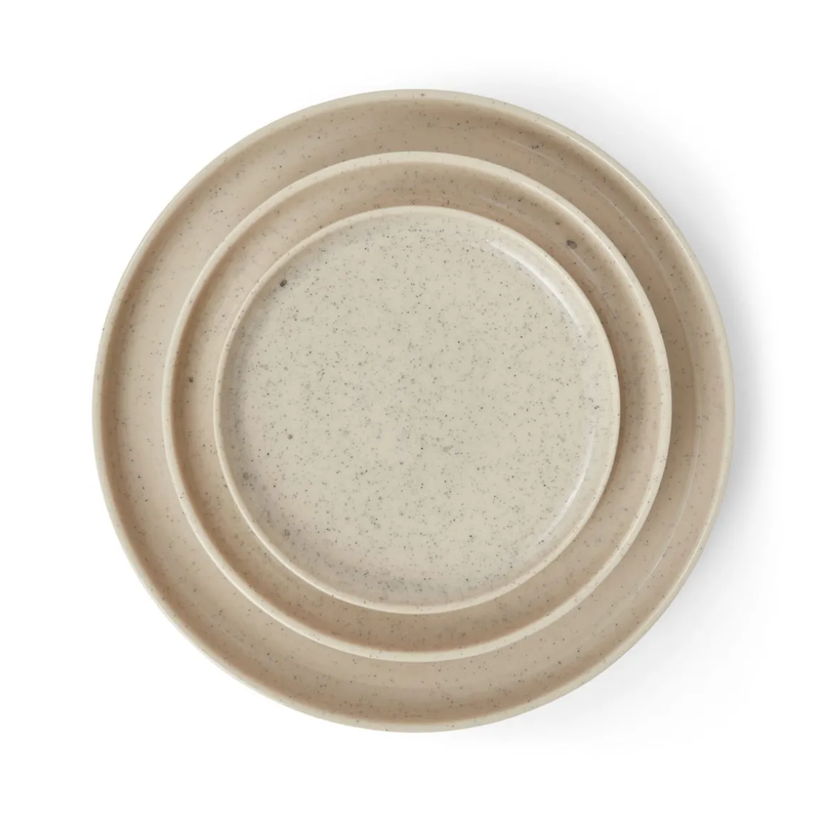 Assiett Bruno 17cm Stengods Spräcklig Beige