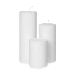 Blockljus Stearin 10x7cm Vit
