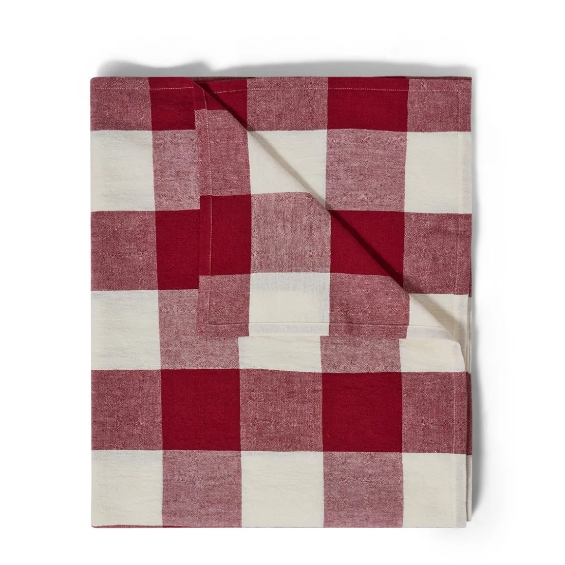 Bordsduk Check 240x140cm Linnemix Röd