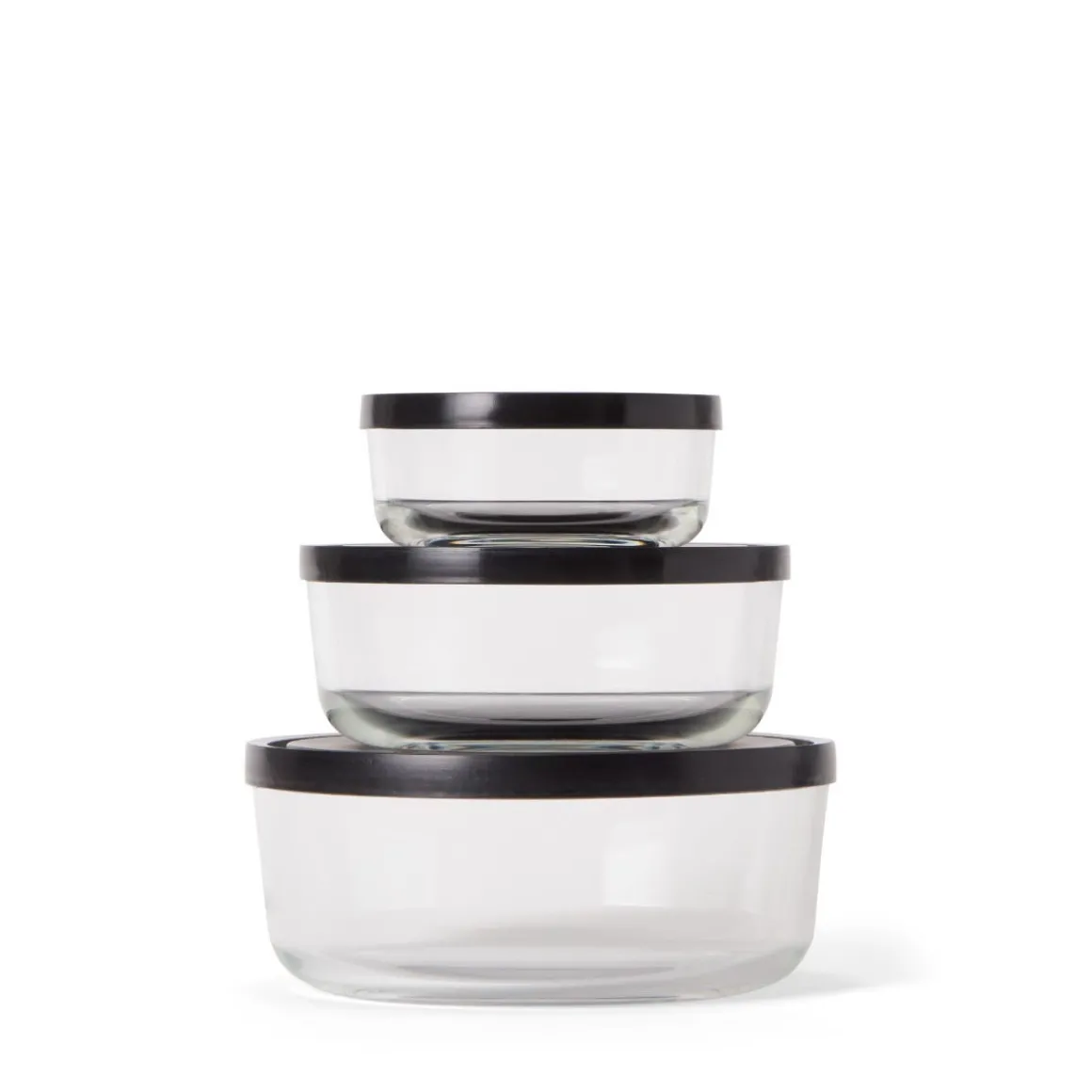 Burk Glas Lock 0,3L Låg Svart