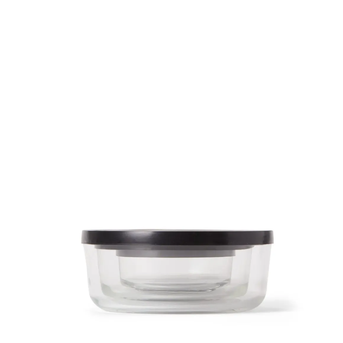 Burk Glas Lock 1,45L Låg Svart