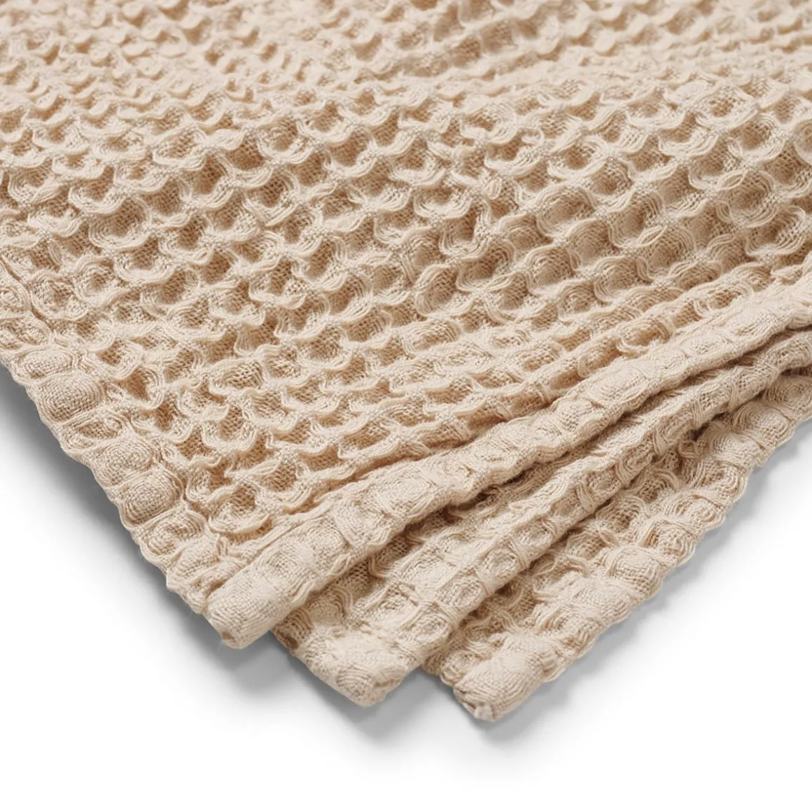 Handduk Våffla 30x30cm 3-p Bomull Beige