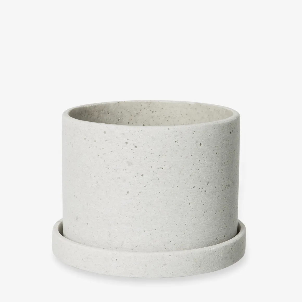Kruka/Fat Polystone 13cm Vit