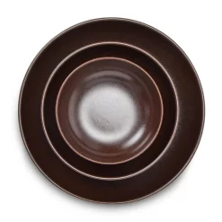Skål Bruno Stengods 22cm Brun